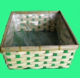Square bamboo mini basket